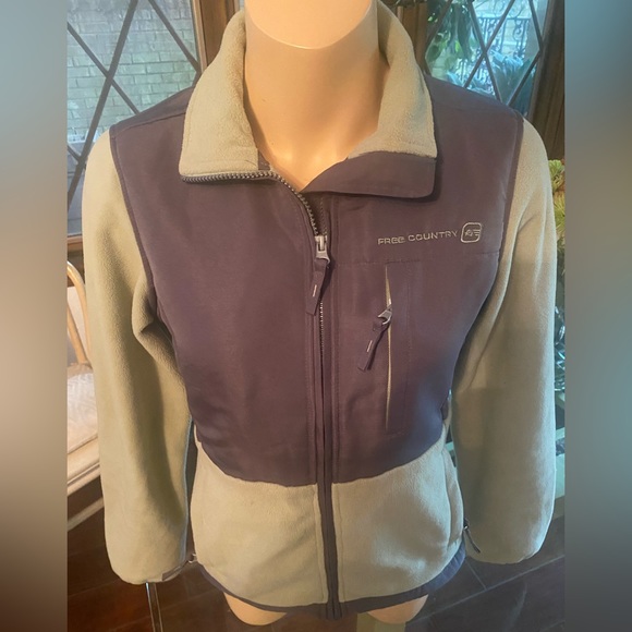 FREE COUNTRY FLEECE JACKET XS AVACADO/GREY - Picture 5 of 10